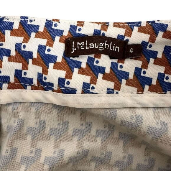 J. McLaughlin Geometric Houndstooth Pencil Skirt size 4 - Picture 3 of 7